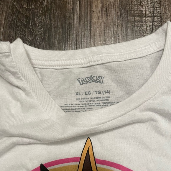 Pokemon Kids White T-Shirt XL/14 - Picture 3 of 3